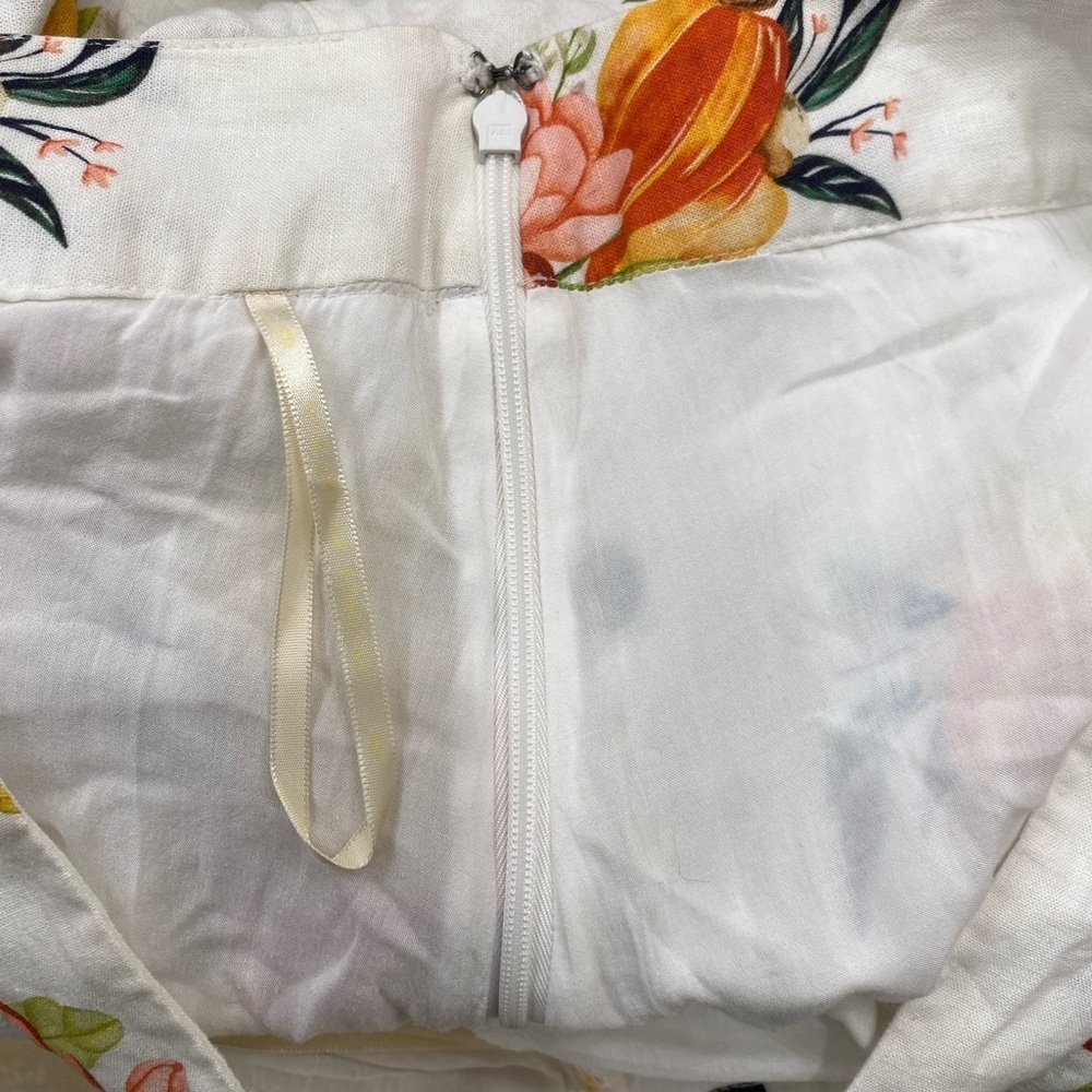 FARM RIO NANAJU MIDI SKIRT embroidered trim tiered size L - Picture 5 of 8